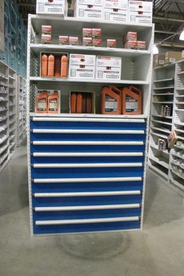 Single Shelving Unit With Drawers - P