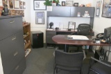 Desk, Credenza, Chairs & File Cabinet - S