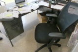 Metal L-Shaped Desk & Chairs - S