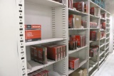 (5) Tan Metal Shelving Units - P