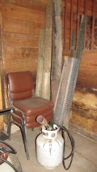 Upholstered Chairs, Torch, & Wood Posts - B
