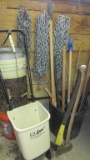 Chain, (2) Axes, Wood Handles, Spreader, Buckets - B