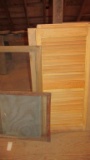 (5) Wood Shutters, Window & Screen - B