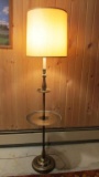 Antique Brass Finish Table With Attached Lamp - BM