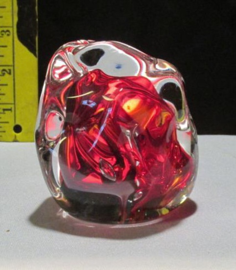 1996 Brian Lonsway Signed Glass Paperweight - K