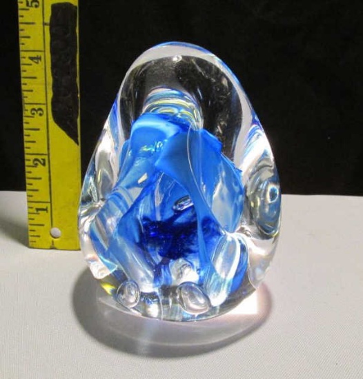 Kraft Glass Art Paperweight - K