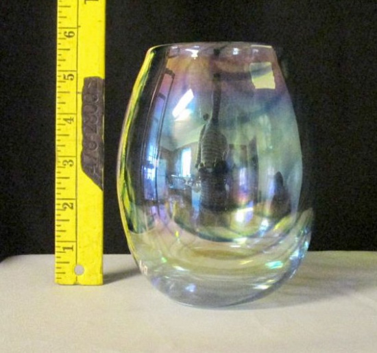 Signed Kraft Blown Glass Vase - K