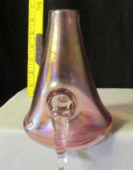 1991 Signed Lonsway Odd Shaped Art Deco Vase - C
