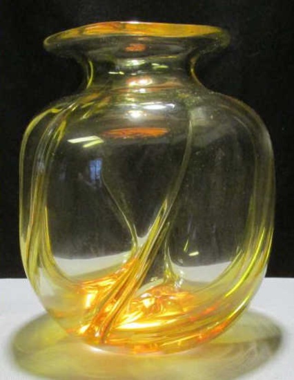 1991 Brian Lonsway Signed Glass Vase - K