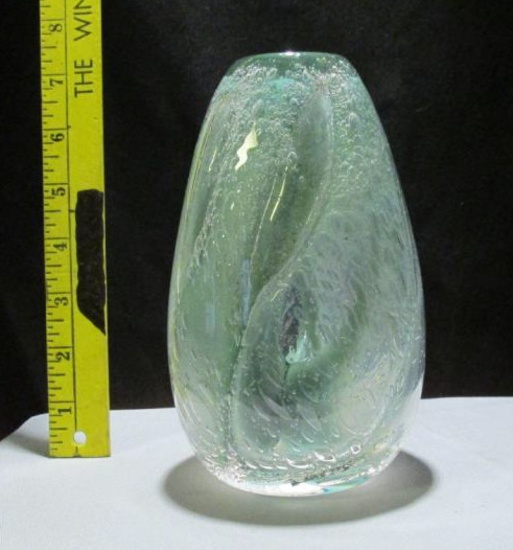 1995 Brian Lonsway Signed Glass Art Vase - K