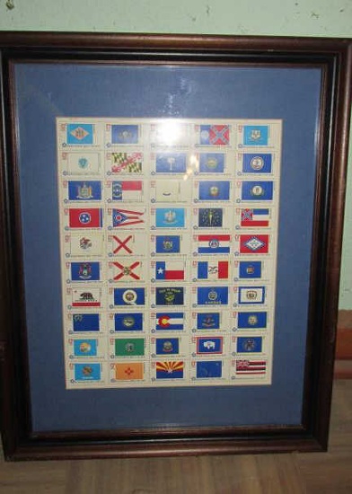 Framed Bicentennial Stamps