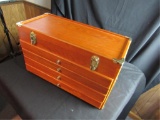 Wooden Chest With Velvet Interior