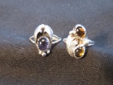 (2) Sterling Silver Rings