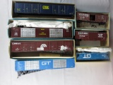 (7) HO Scale Damaged/Incomplete Box Cars