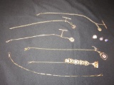 (9) Freemasons Chains, Pendants, Lapel Pins, Polished Stone