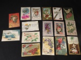 (18) Antique New Years Postcards
