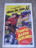 1941 Tonto Basin Outlaws Movie Poster