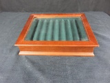 Wood With Glass Fine Cigar Box