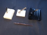 Sheafer Fountain Pen & (3) Desk Sets