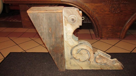 Wooden Corbel With Scrollwork - L