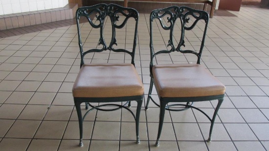 Pair Of Metal Chairs  - A