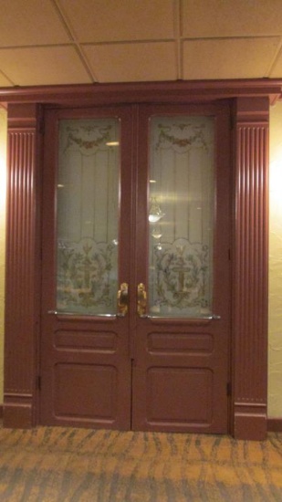 Antique Doors With Frosted Garden Pattern Glass -