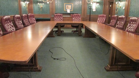 U-shaped Conference Table & (16) Chairs - Whr