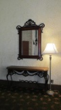 Wall Table, Mirror & Floor Lamp - A