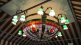 Hanging Leaded Stained Glass Light - A