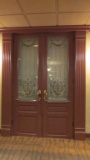 Antique Doors With Frosted Garden Pattern Glass -