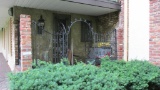 Antique Iron Gate With Arched Entryway - Oc