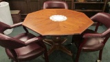 Octogen Wood Game Table With (3) Vinyl & Wood