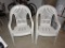 (2) Plastic Outdoor Chairs - B