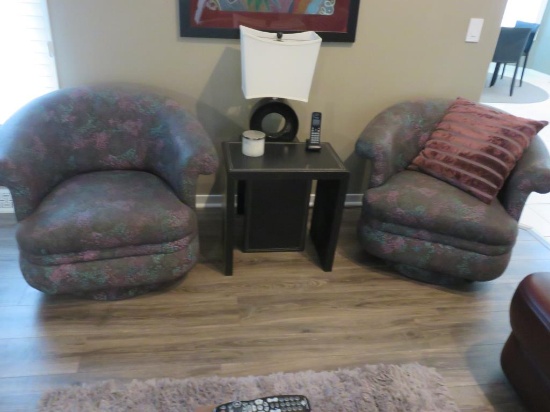Pair Of Swivel & Rocking Chair - Fr