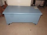 Blue-Painted Cedar Chest - B