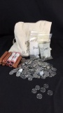 11+ Lb. Bag of Unc. War-Time Wheat Pennies & (9) Rolls of Steel Pennies-W