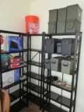 (3) Metal Collapsible Shelves & Contents-O