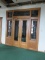 CU - Double Door Wood & Beveled Glass Entryway