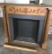AA - Wood Fireplace & Mirror