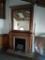 F - Carved Oak Fireplace & Mirror