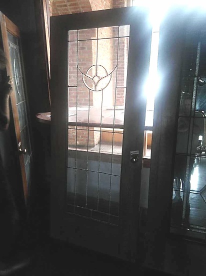 G - Leaded Beveled Glass Entry Door