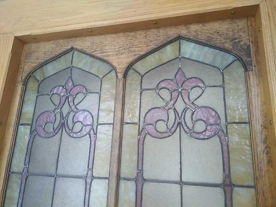F - (3) Stained Leaded Glass