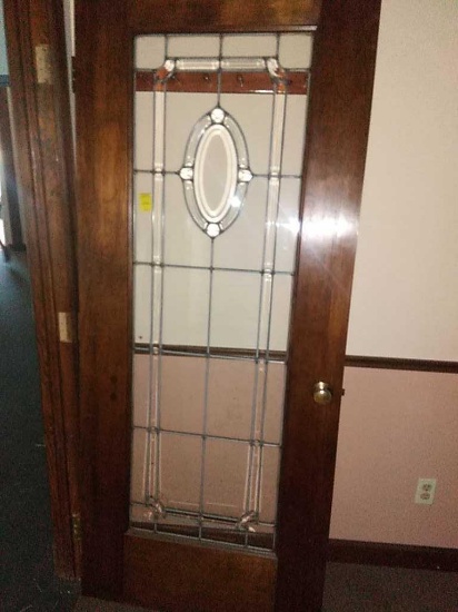 F - (6) Leaded Beveled Glass Doors