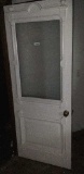 B - (2) White Wooden Carved Doors