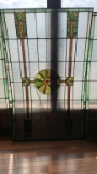G - Frosted, Leaded, Stained Glass Window