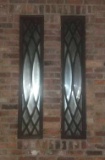 CU - (2) Tall Wood Bevel Mirrors