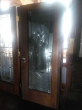 G - Beveled & Mirrored Glass Oak Door
