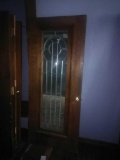 G - Beveled Leaded Mirrored Oak Door