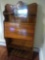 DR- Solid Oak Secretary Desk with Bookcase