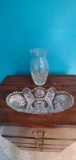 U- Crystal Glass Vase and Bowl